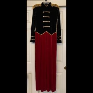 Black & Red Velvet Dance Christmas Halloween Soldier Costume Sz 5 GUC